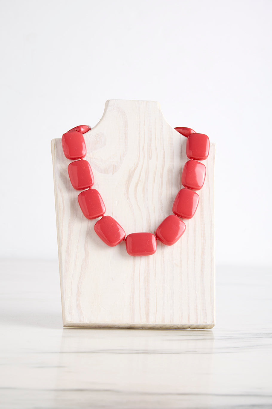 Vintage Estate Chunky Big 13-15MM Red Coral Barrel Beads Necklace 18'' |  eBay